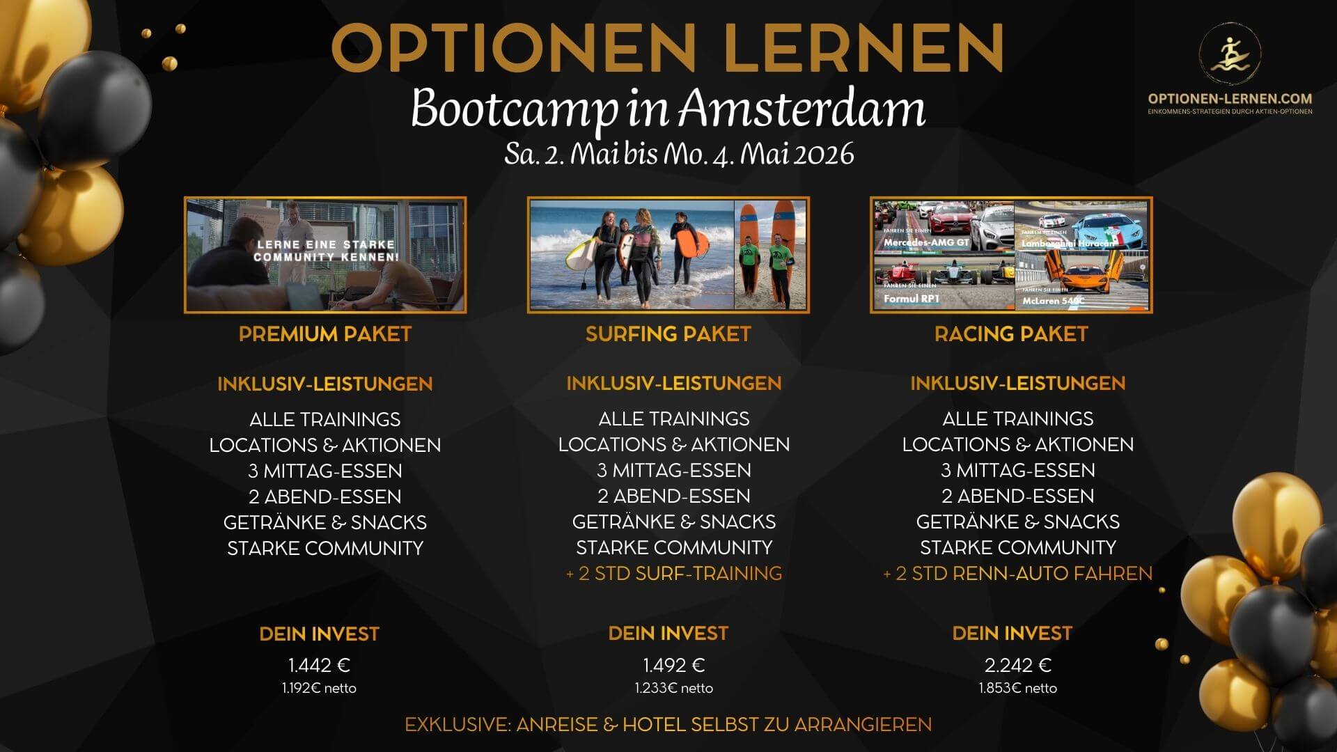 Optionen lernen Bootcamp Amsterdam - Pakete Optionen lernen Bootcamp Amsterdam - Pakete
