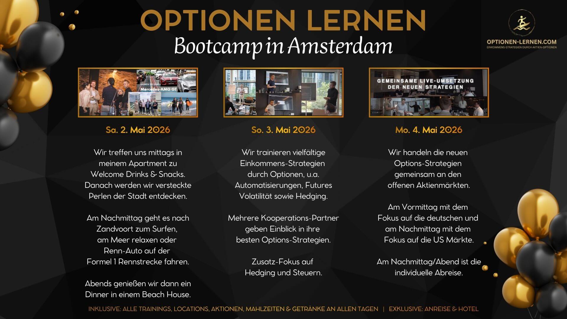 Optionen lernen Bootcamp Amsterdam - Programm Optionen lernen Bootcamp Amsterdam - Programm