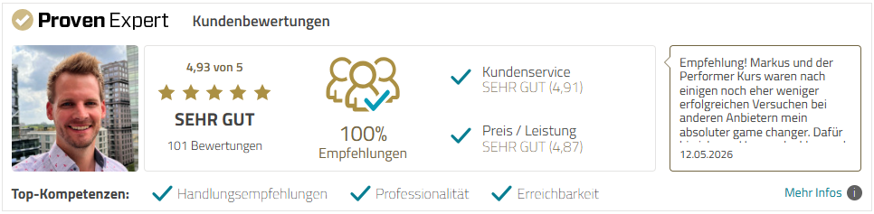 Proven Expert Banner 05-26 - Markus Herfert - Optionen lernen Optionen lernen