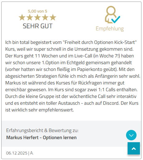 Kundenstimmen Proven Experte Feedback Andrea