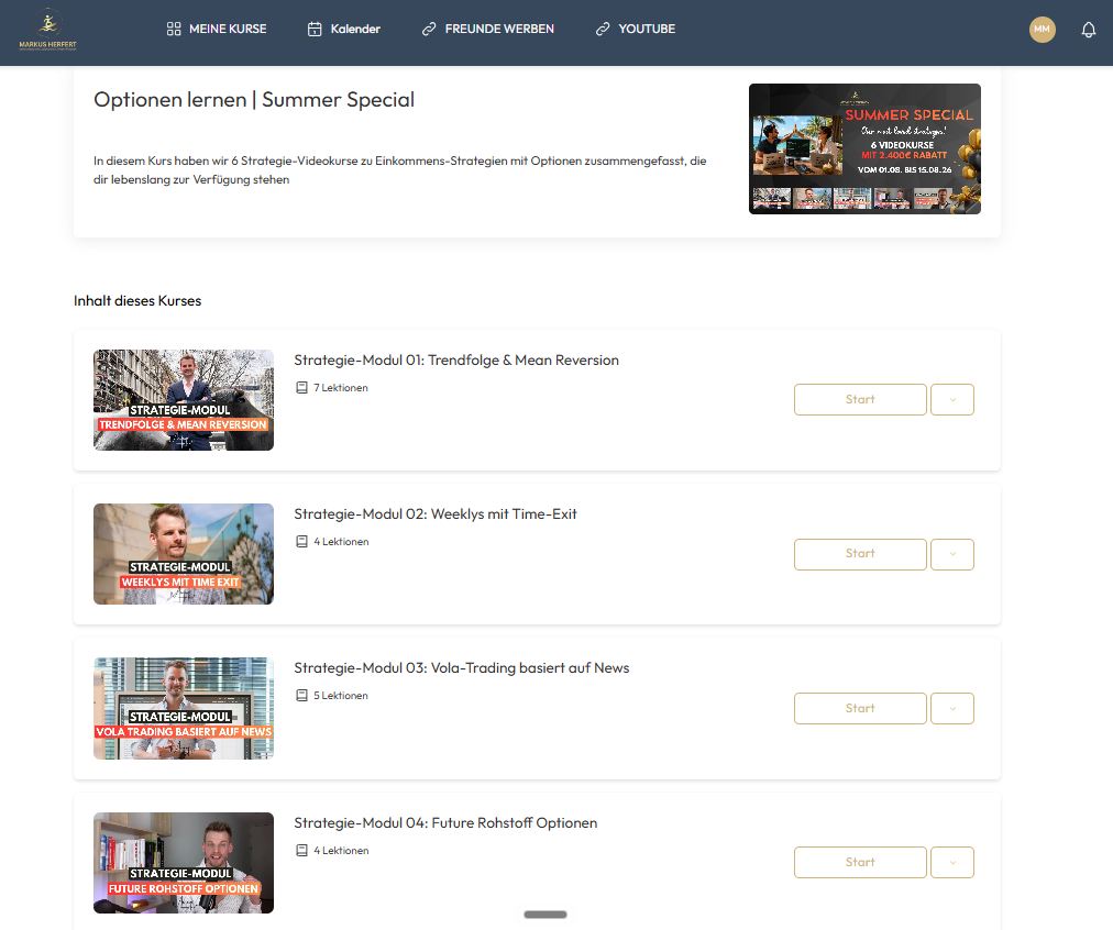 Summer Special Academy Einblick Freiheit durch Optionen - Buy Sell Indikator